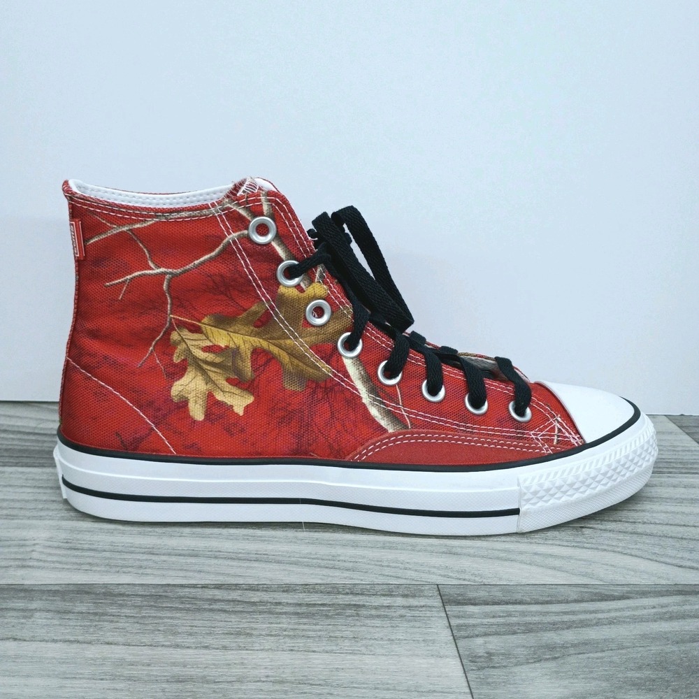 Converse Cons X Red Realtree Camo High Top Shoes Men's‎ Size 7 Women's 9 - Picture 2 of 13